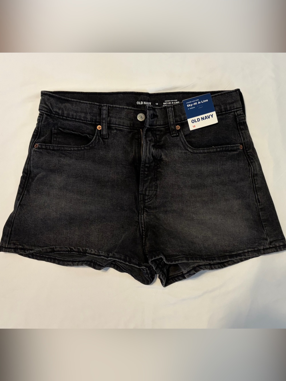 NWT Old Navy Black High-Rise Denim Shorts